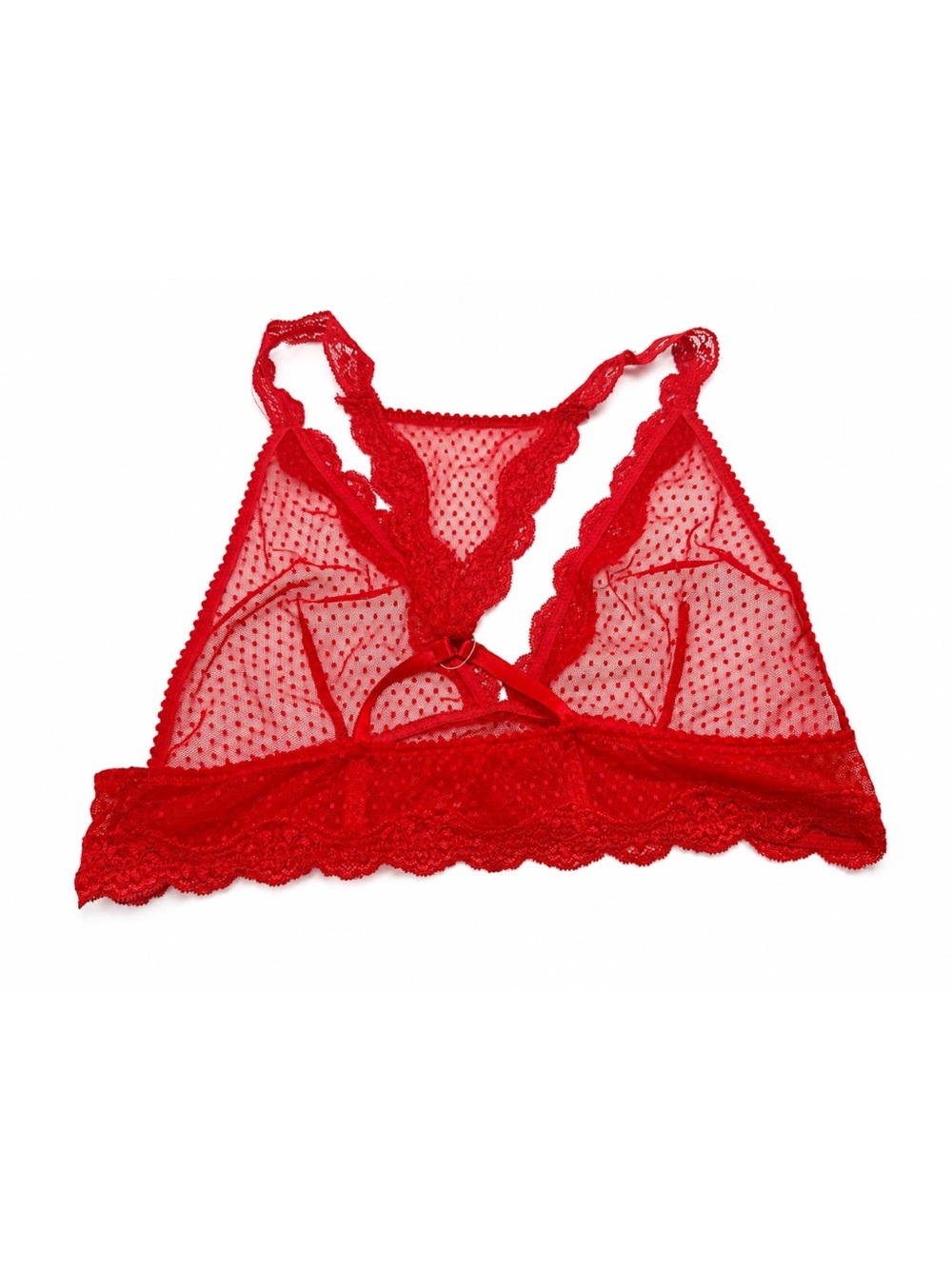 Free People FP Midweek Longline Bralette fiery red Sz large - Picture 4 of 6